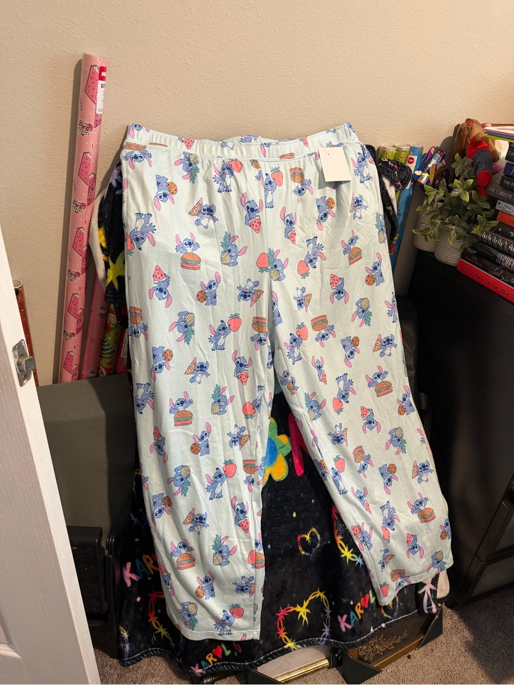 Disney Light Blue Stitch Pattern Pajama Pants